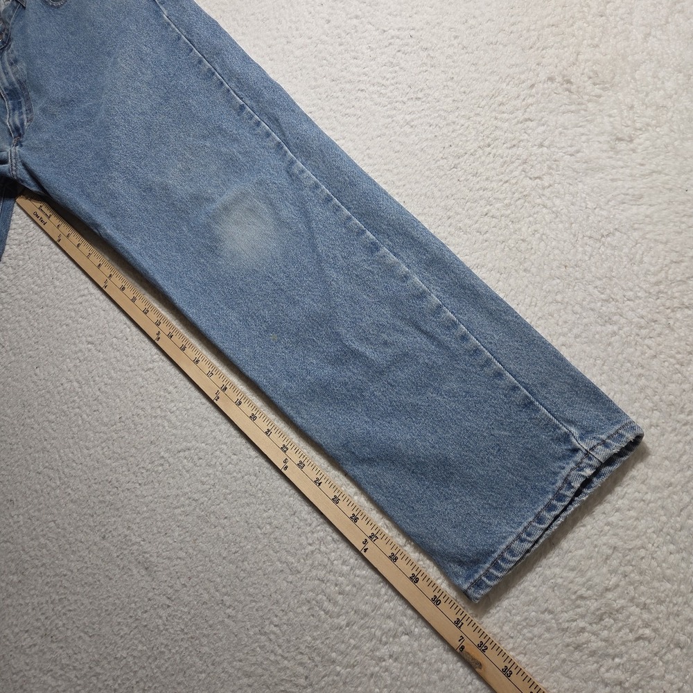 Vintage Calvin Klein Jeans Mens 32x31 Easy Fit Doublestone Light Wash Denim Blue - Picture 7 of 10